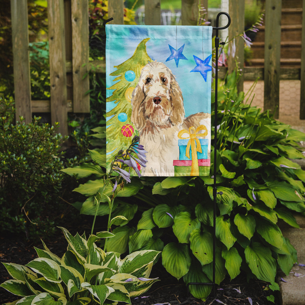 Christmas Tree Spinone Italiano Garden Flag Mailbox Decorative Yard Banner Outside Patio Artwork for Flower Beds, Garden Size, Multicolor