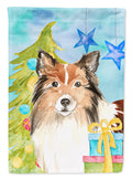 Christmas Tree Sheltie Garden Flag Mailbox Decorative Yard Banner Outside Patio Artwork for Flower Beds, Garden Size, Multicolor
