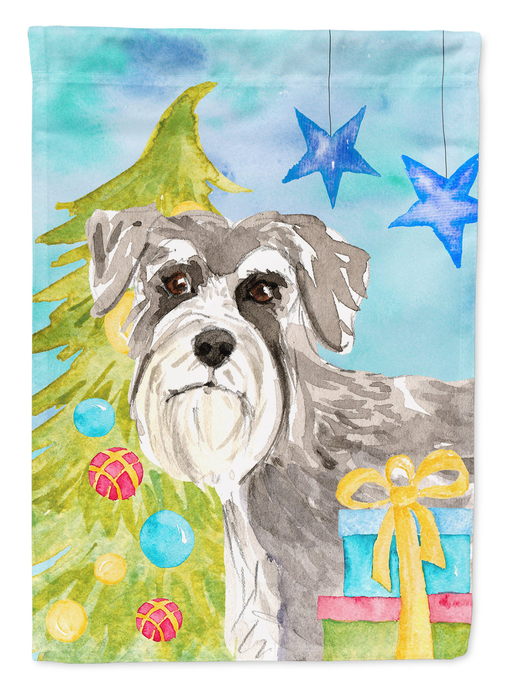 Christmas Tree Schnauzer #1 Garden Flag Mailbox Decorative Yard Banner Outside Patio Artwork for Flower Beds, Garden Size, Multicolor