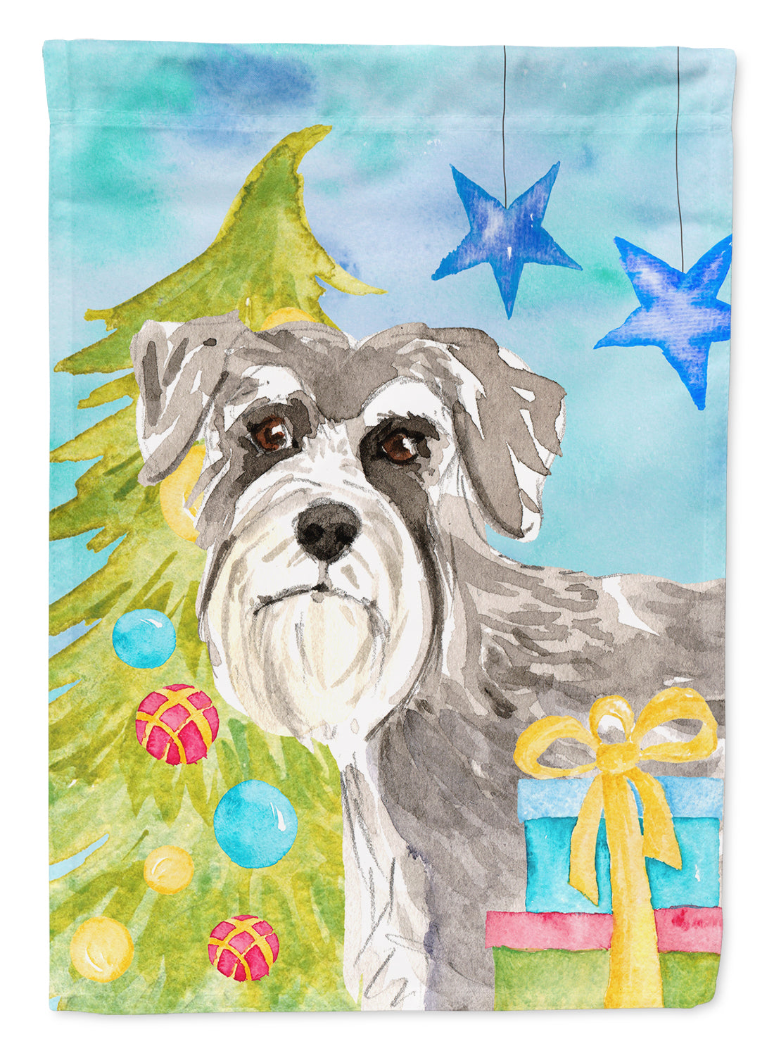 Christmas Tree Schnauzer #1 Garden Flag Mailbox Decorative Yard Banner Outside Patio Artwork for Flower Beds, Garden Size, Multicolor