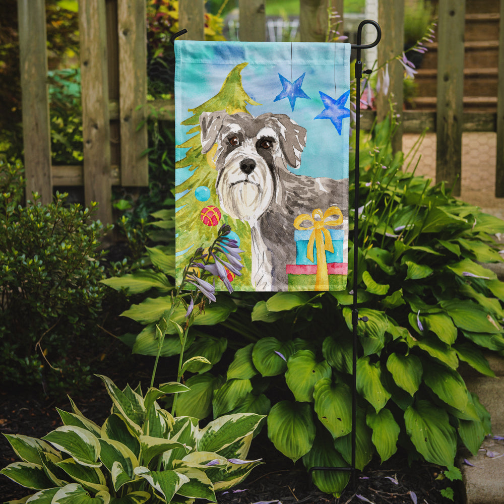 Christmas Tree Schnauzer #1 Garden Flag Mailbox Decorative Yard Banner Outside Patio Artwork for Flower Beds, Garden Size, Multicolor