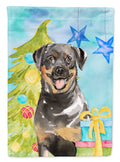 Christmas Tree Rottweiler Garden Flag Mailbox Decorative Yard Banner Outside Patio Artwork for Flower Beds, Garden Size, Multicolor