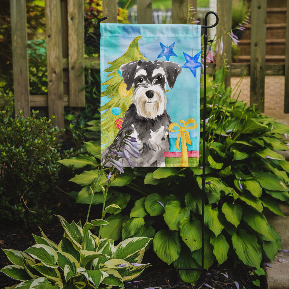 Christmas Tree Schnauzer #2 Garden Flag Mailbox Decorative Yard Banner Outside Patio Artwork for Flower Beds, Garden Size, Multicolor