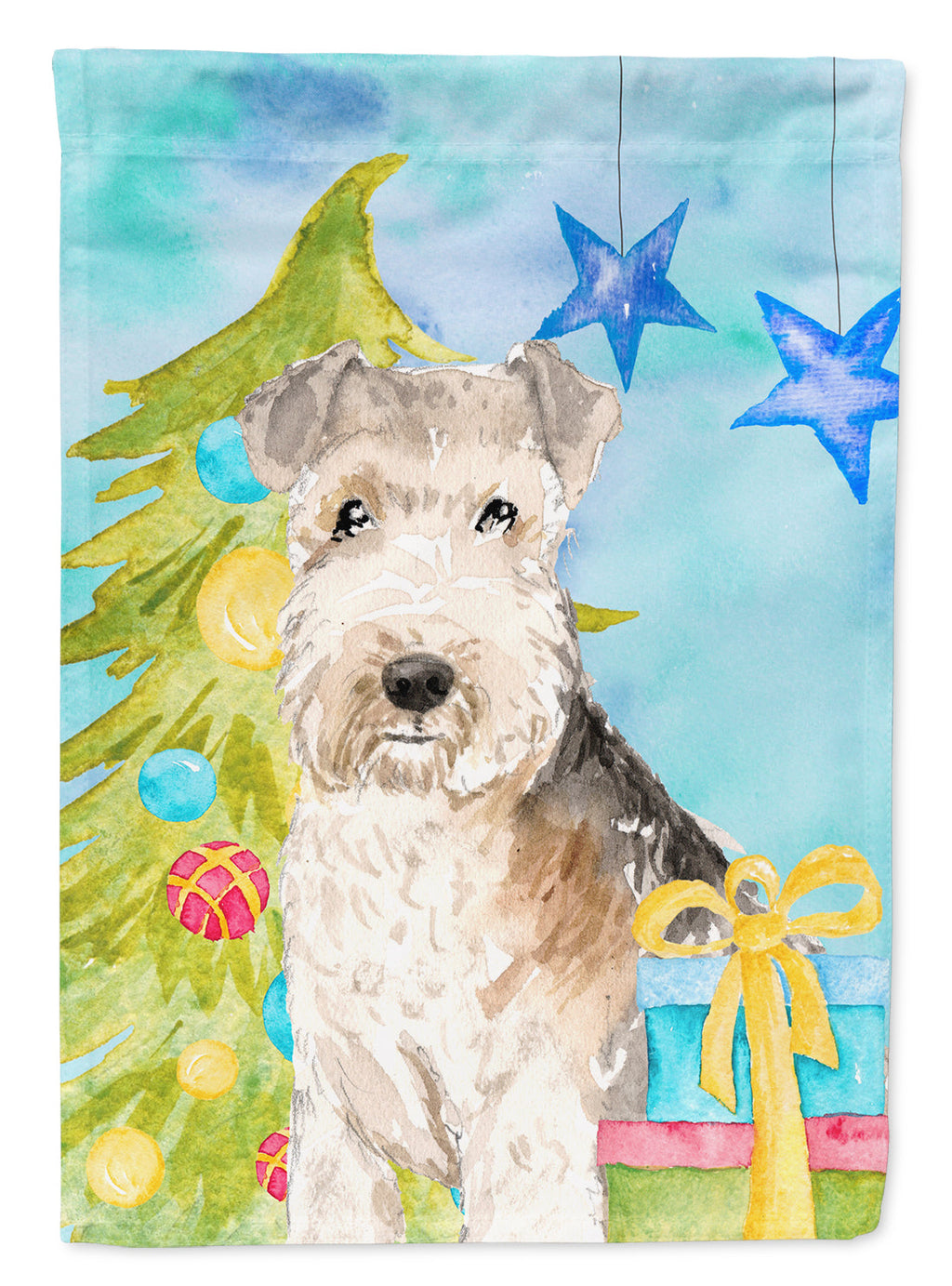 Christmas Tree Lakeland Terrier Garden Flag Mailbox Decorative Yard Banner Outside Patio Artwork for Flower Beds, Garden Size, Multicolor