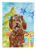 Christmas Tree Labradoodle Garden Flag Mailbox Decorative Yard Banner Outside Patio Artwork for Flower Beds, Garden Size, Multicolor