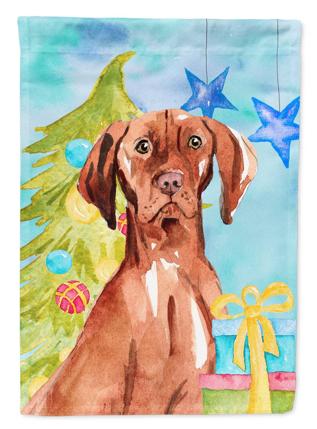 Christmas Tree Vizsla Garden Flag Mailbox Decorative Yard Banner Outside Patio Artwork for Flower Beds, Garden Size, Multicolor