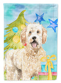 Christmas Tree Goldendoodle Garden Flag Mailbox Decorative Yard Banner Outside Patio Artwork for Flower Beds, Garden Size, Multicolor