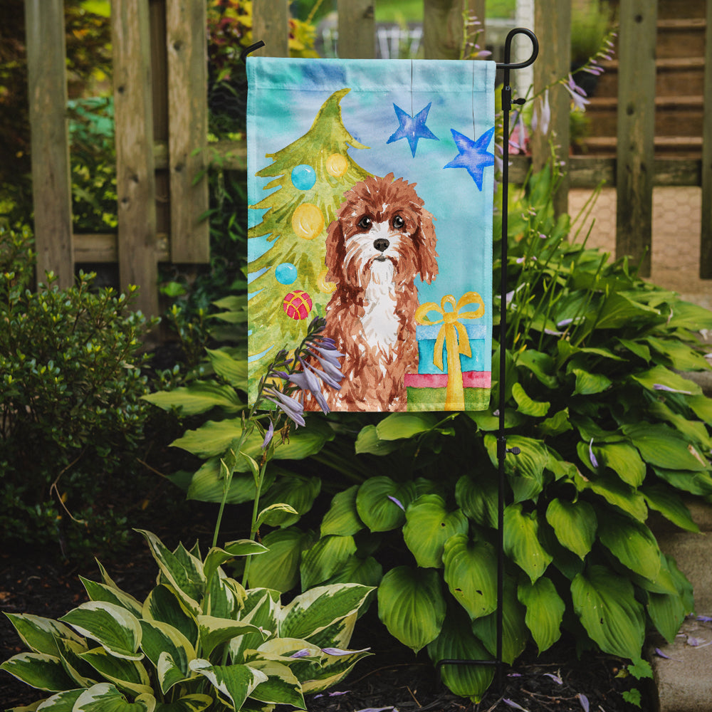 Christmas Tree Cavapoo Garden Flag Mailbox Decorative Yard Banner Outside Patio Artwork for Flower Beds, Garden Size, Multicolor