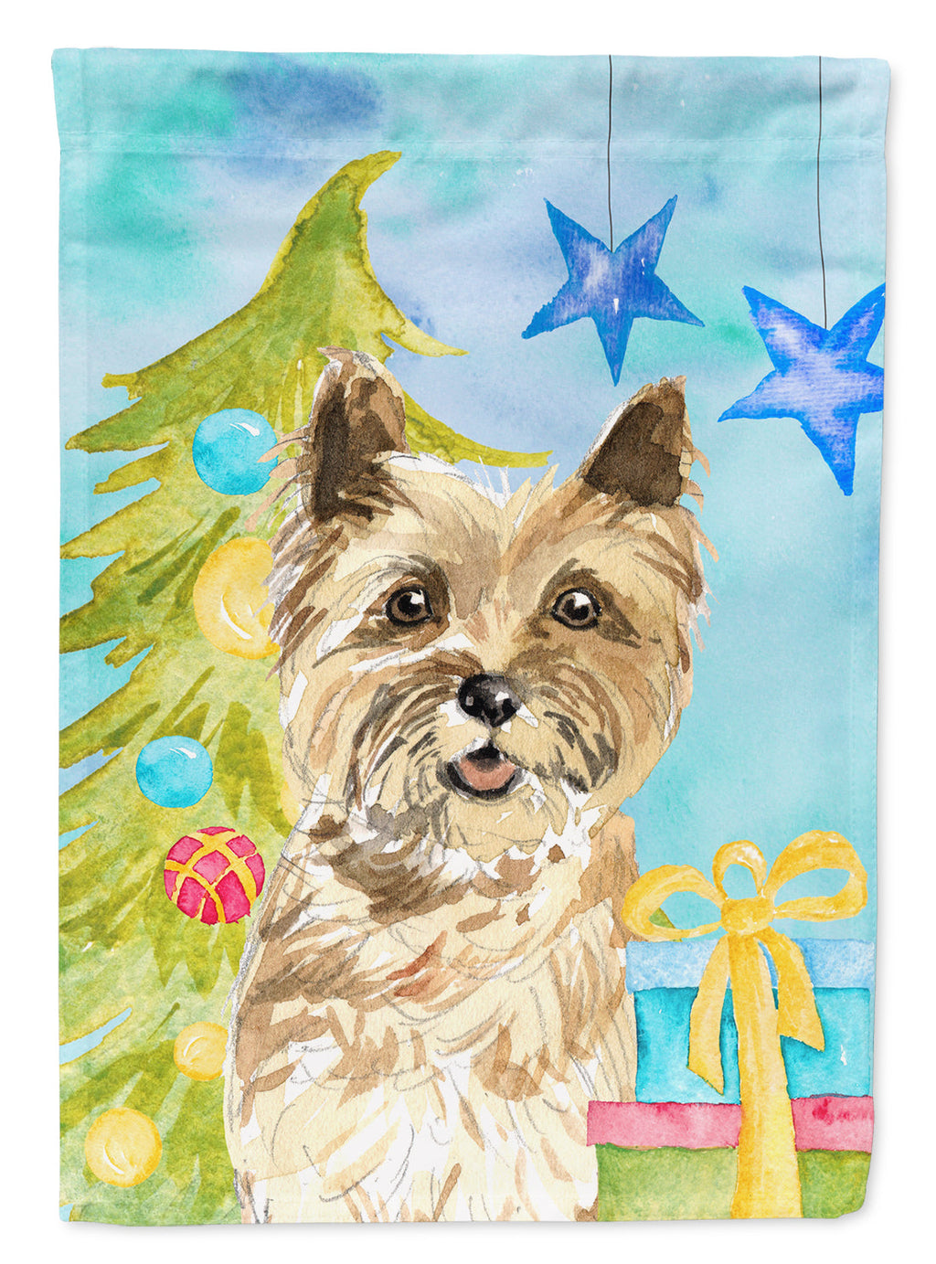 Christmas Tree Cairn Terrier Garden Flag Mailbox Decorative Yard Banner Outside Patio Artwork for Flower Beds, Garden Size, Multicolor