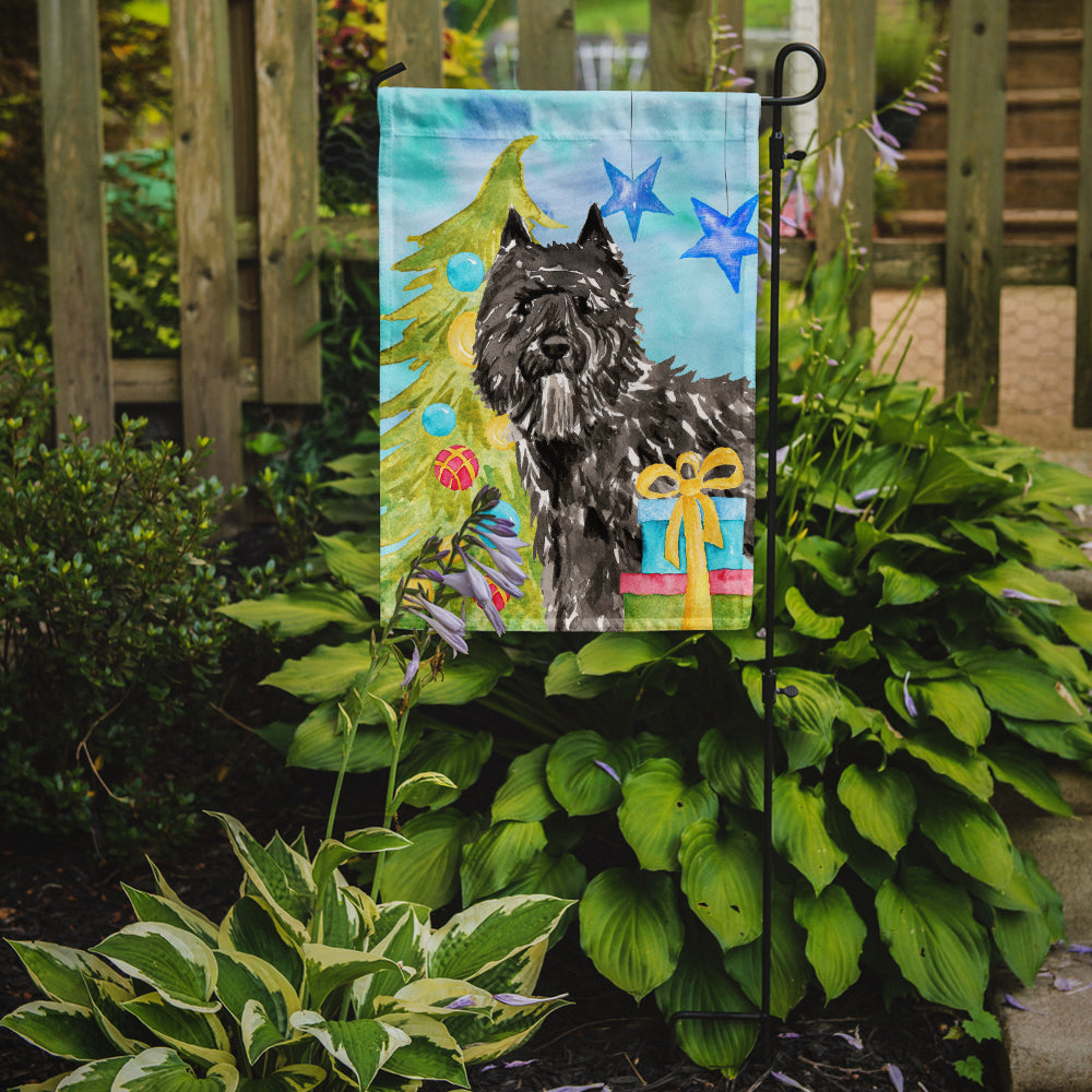 Christmas Tree Bouvier des Flandres Garden Flag Mailbox Decorative Yard Banner Outside Patio Artwork for Flower Beds, Garden Size, Multicolor