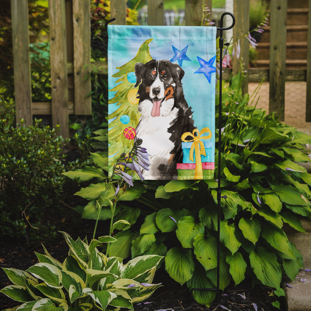 Christmas Tree Bernese Mountain Dog Garden Flag Mailbox Decorative Yard Banner Outside Patio Artwork for Flower Beds, Garden Size, Multicolor
