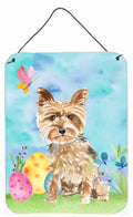 Easter Eggs Yorkie Yorkshire Terrier Wall or Door Hanging Prints Aluminum Metal Sign Kitchen Wall Bar Bathroom Plaque Home Decor Front Door Plaque, 12x16, Multicolor