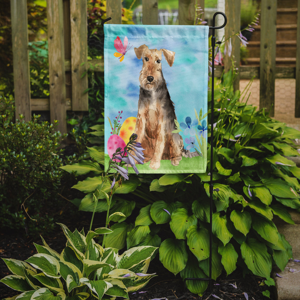 Easter Eggs Welsh Terrier Garden Flag Mailbox Decorative Yard Banner Outside Patio Artwork for Flower Beds, Garden Size, Multicolor