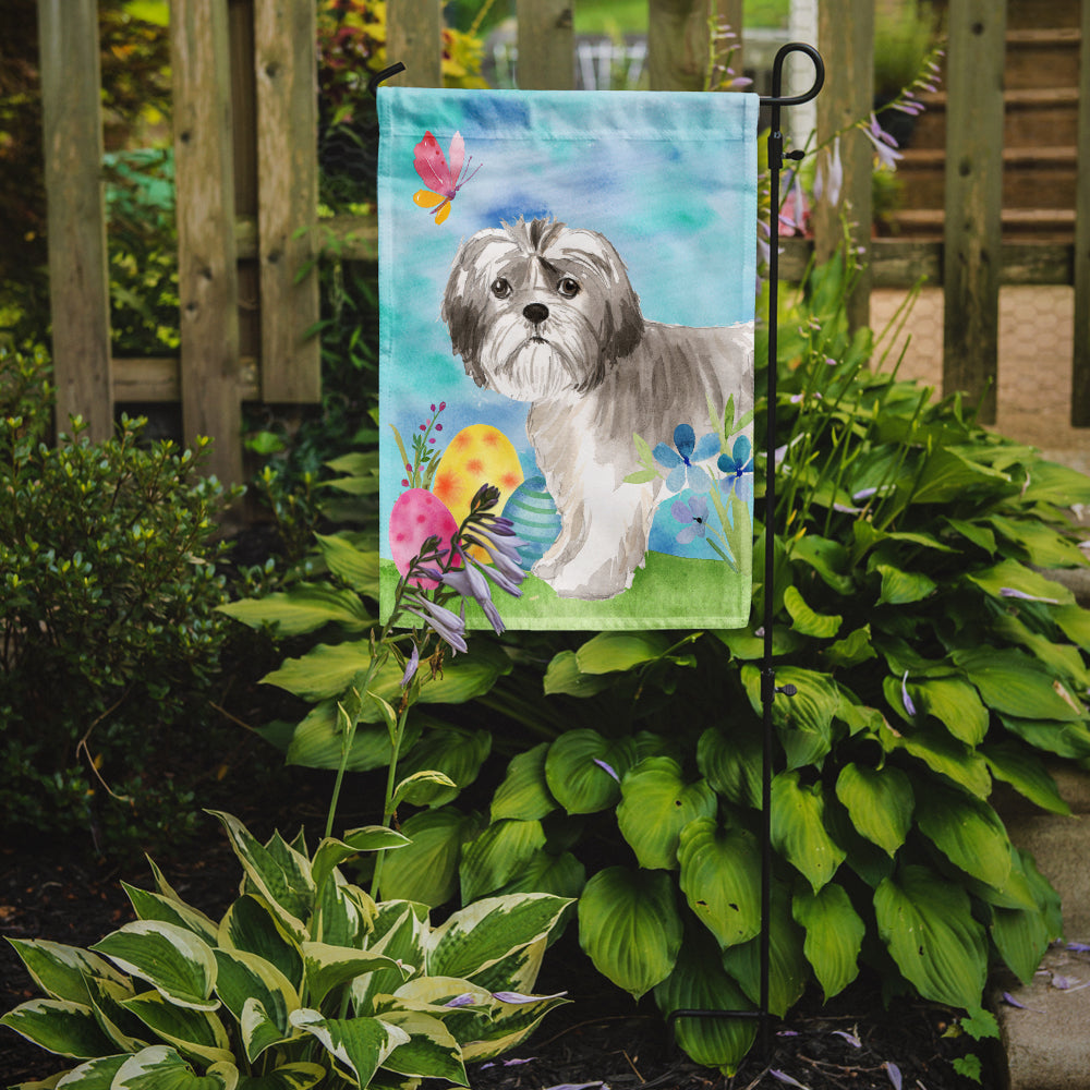 Easter Eggs Shih Tzu Puppy Garden Flag Mailbox Decorative Yard Banner Outside Patio Artwork for Flower Beds, Garden Size, Multicolor