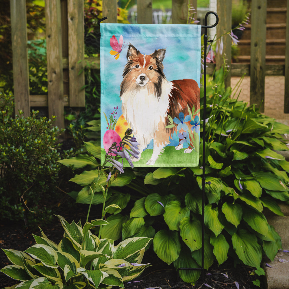Easter Eggs Sheltie Garden Flag Mailbox Decorative Yard Banner Outside Patio Artwork for Flower Beds, Garden Size, Multicolor