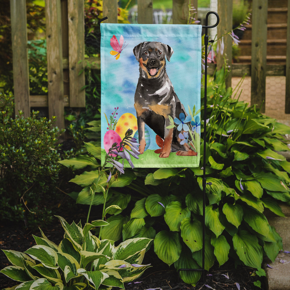 Easter Eggs Rottweiler Garden Flag Mailbox Decorative Yard Banner Outside Patio Artwork for Flower Beds, Garden Size, Multicolor