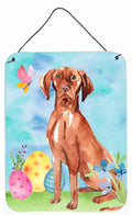 Easter Eggs Vizsla Wall or Door Hanging Prints Aluminum Metal Sign Kitchen Wall Bar Bathroom Plaque Home Decor Front Door Plaque, 12x16, Multicolor