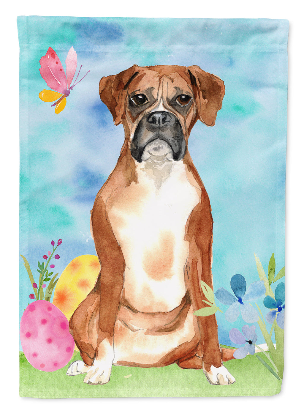 Easter Eggs Boxer Garden Flag Mailbox Decorative Yard Banner Outside Patio Artwork for Flower Beds, Garden Size, Multicolor