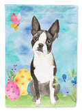 Easter Eggs Boston Terrier Garden Flag Mailbox Decorative Yard Banner Outside Patio Artwork for Flower Beds, Garden Size, Multicolor