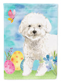 Easter Eggs Bichon Frise Garden Flag Mailbox Decorative Yard Banner Outside Patio Artwork for Flower Beds, Garden Size, Multicolor
