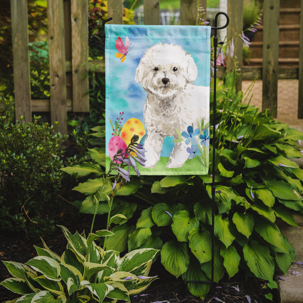Easter Eggs Bichon Frise Garden Flag Mailbox Decorative Yard Banner Outside Patio Artwork for Flower Beds, Garden Size, Multicolor
