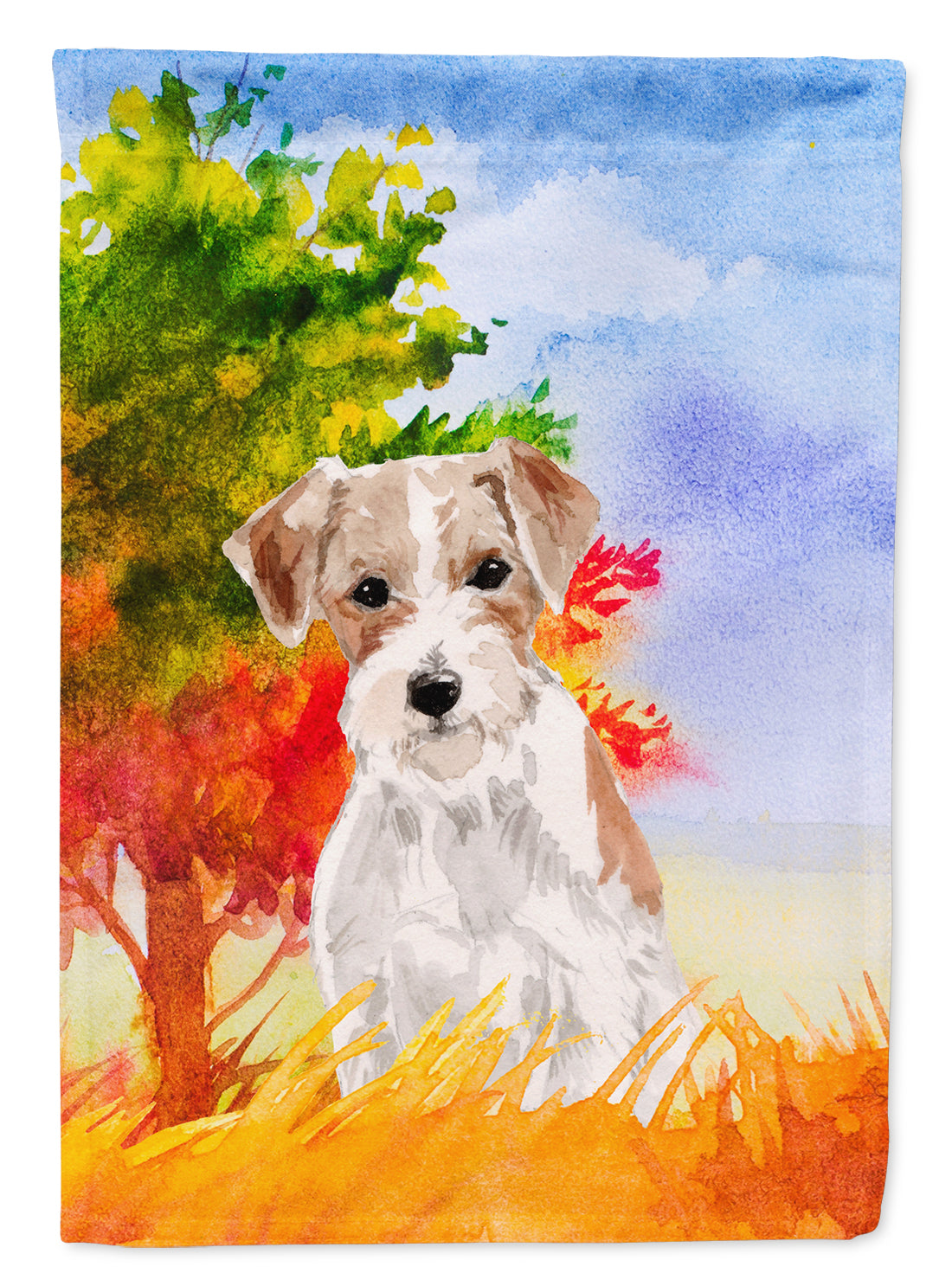Jack Russell Terrier Fall Garden Flag Mailbox Decorative Yard Banner Outside Patio Artwork for Flower Beds, Garden Size, Multicolor