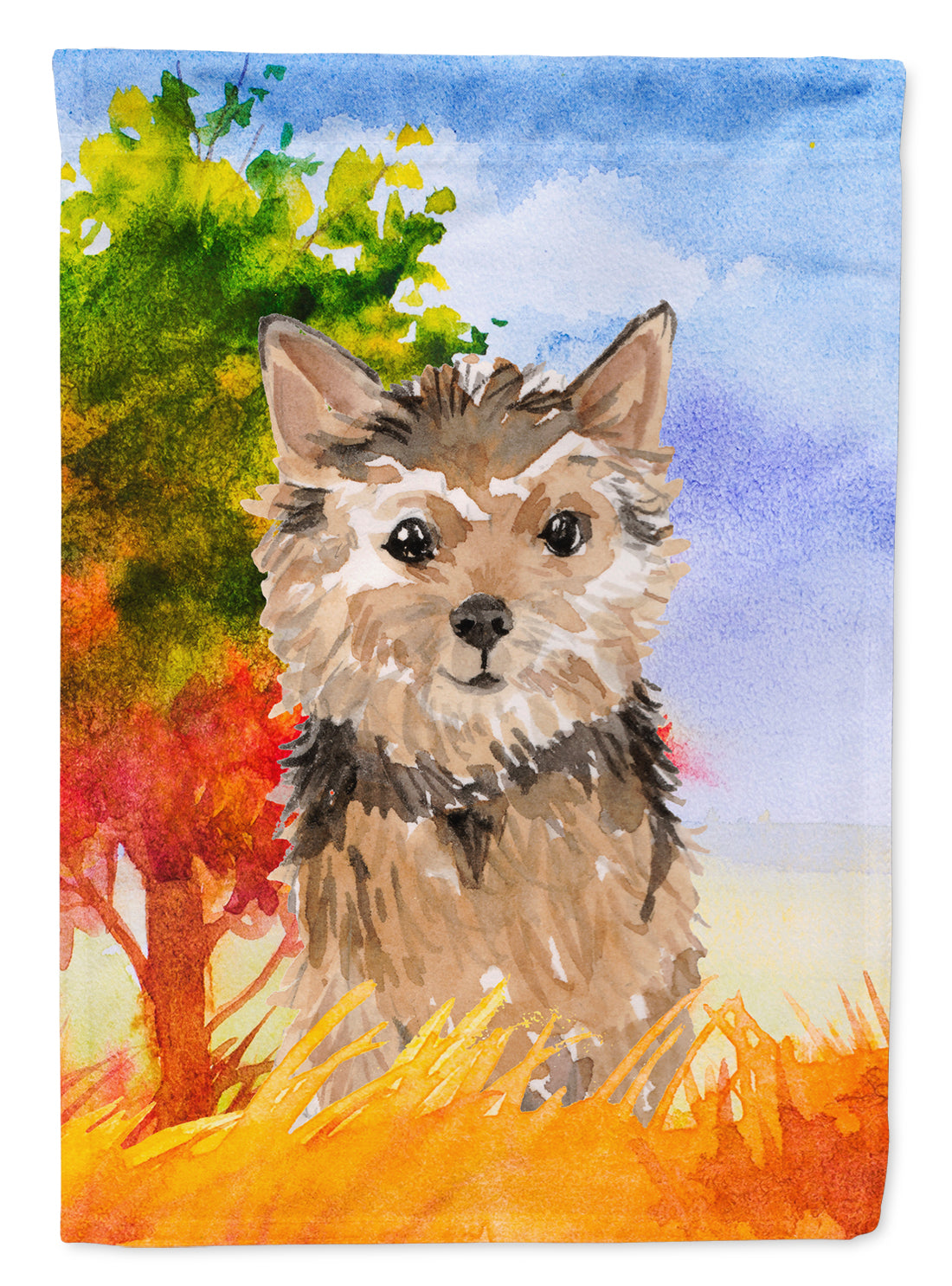 Fall Norwich Terrier Garden Flag Mailbox Decorative Yard Banner Outside Patio Artwork for Flower Beds, Garden Size, Multicolor