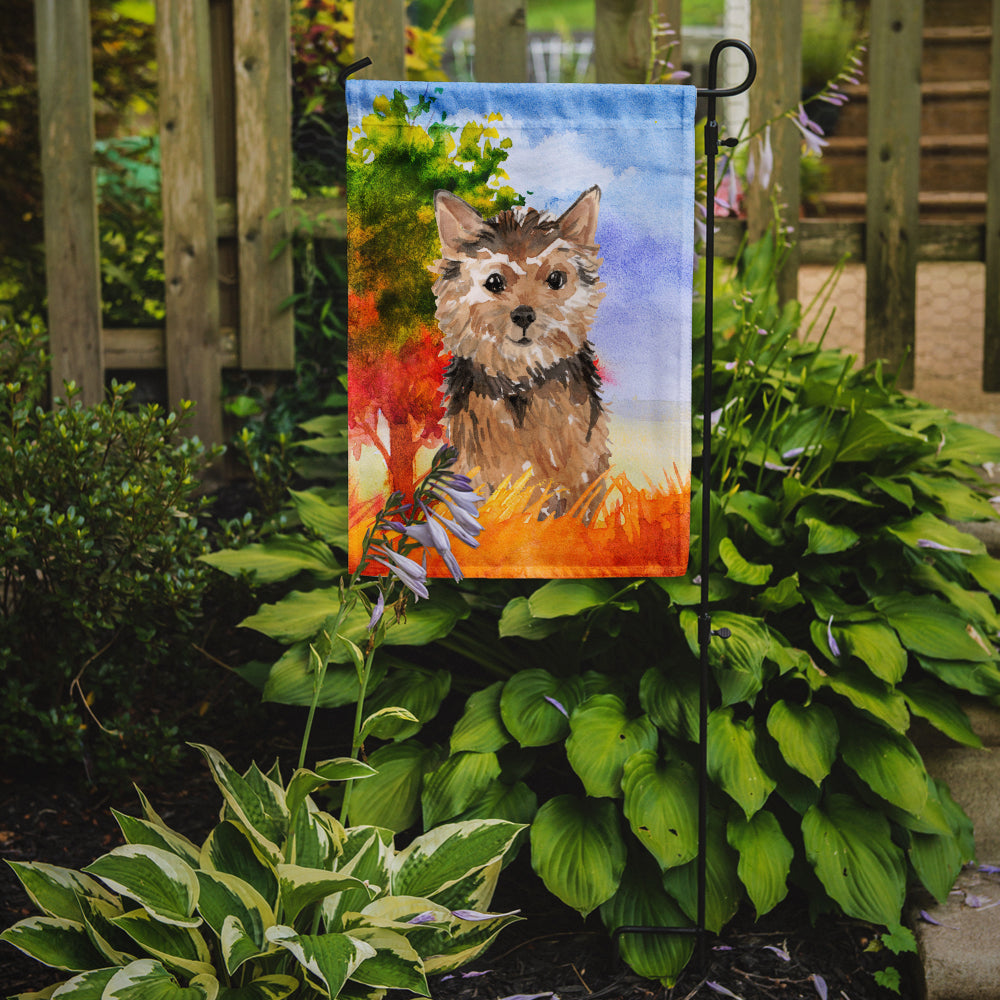 Fall Norwich Terrier Garden Flag Mailbox Decorative Yard Banner Outside Patio Artwork for Flower Beds, Garden Size, Multicolor