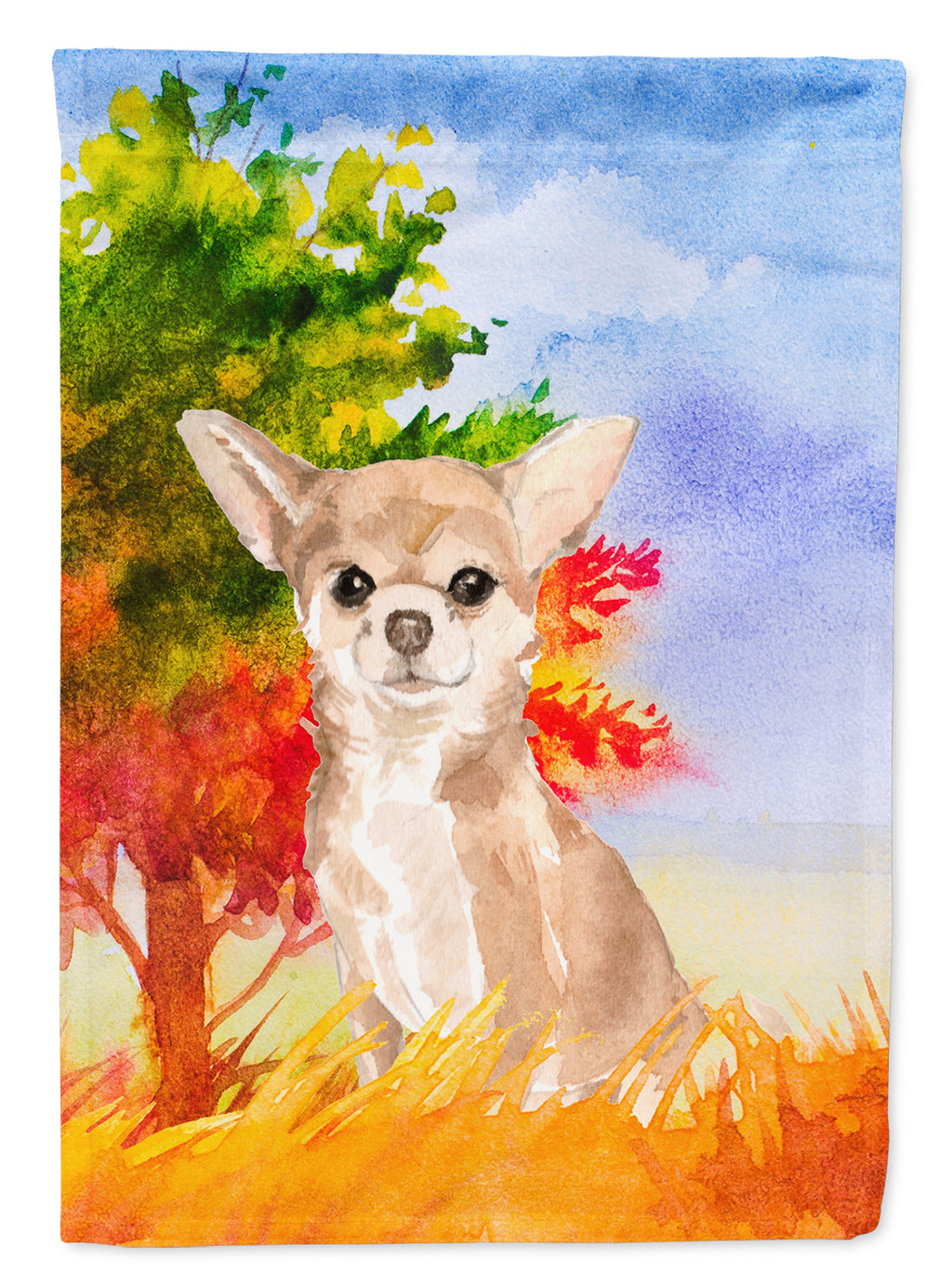 Fall Chihuahua Garden Flag Mailbox Decorative Yard Banner Outside Patio Artwork for Flower Beds, Garden Size, Multicolor