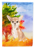 Fall Chihuahua Garden Flag Mailbox Decorative Yard Banner Outside Patio Artwork for Flower Beds, Garden Size, Multicolor