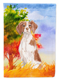 Fall Brittany Spaniel Garden Flag Mailbox Decorative Yard Banner Outside Patio Artwork for Flower Beds, Garden Size, Multicolor