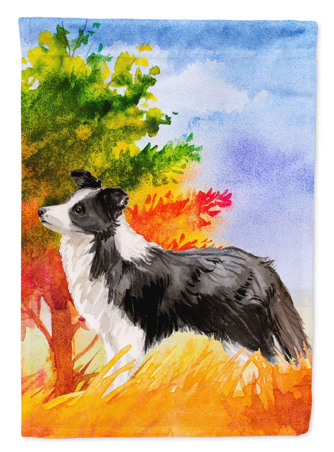 Fall Border Collie Garden Flag Mailbox Decorative Yard Banner Outside Patio Artwork for Flower Beds, Garden Size, Multicolor