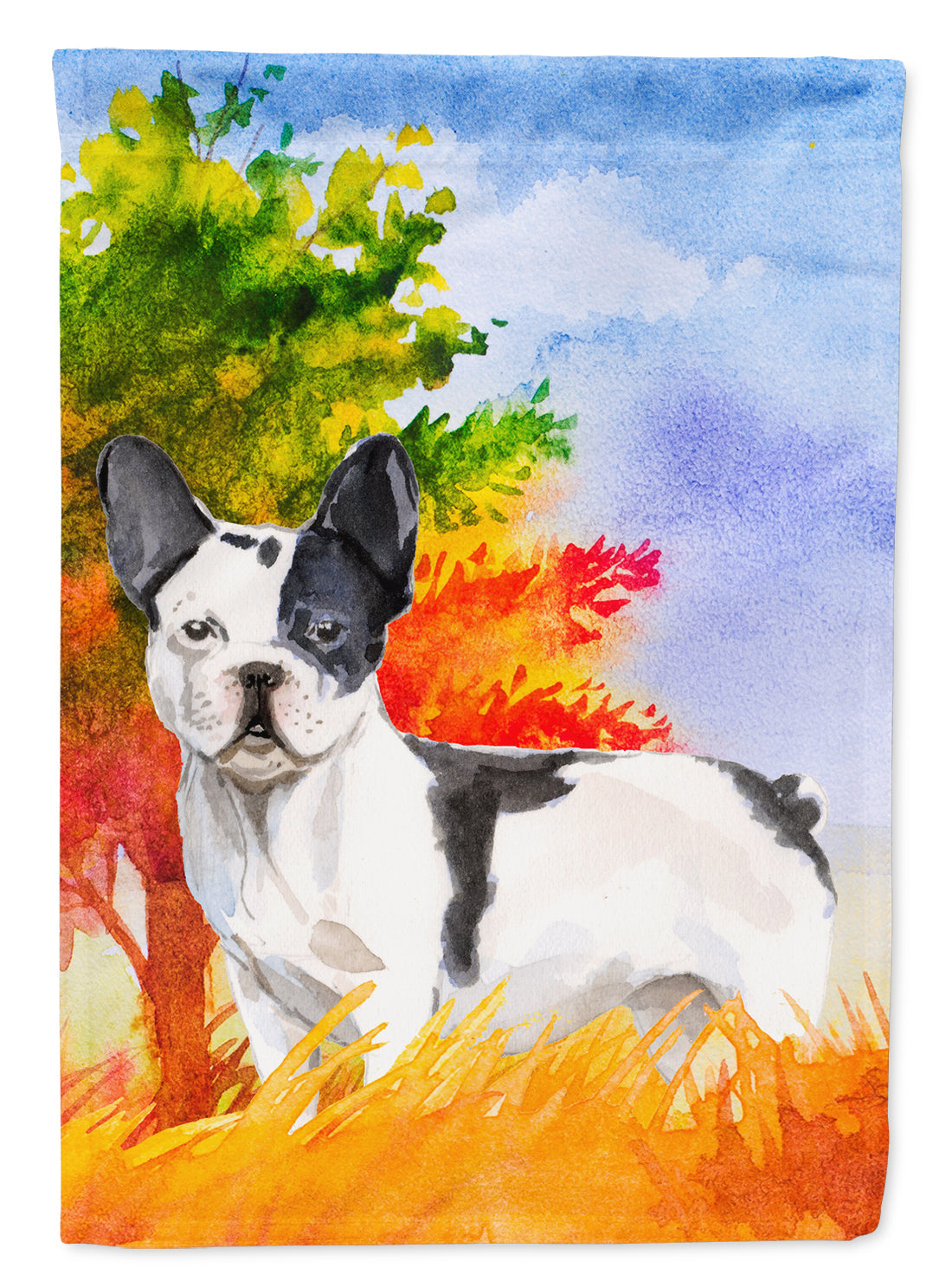 Fall French Bulldog Garden Flag Mailbox Decorative Yard Banner Outside Patio Artwork for Flower Beds, Garden Size, Multicolor