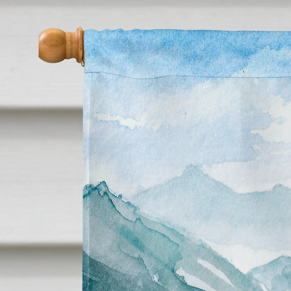 Mountian Flowers Italian Greyhound House Flag 28x40 Porch Sleeve Pole Decorative Outside Yard Banner Artwork Wall Hanging, Polyester