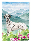 Mountian Flowers Dalmatian Garden Flag Mailbox Decorative Yard Banner Outside Patio Artwork for Flower Beds, Garden Size, Multicolor