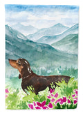 Mountian Flowers Dachshund Garden Flag Mailbox Decorative Yard Banner Outside Patio Artwork for Flower Beds, Garden Size, Multicolor
