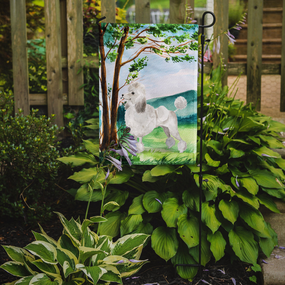 Under the Tree White Poodle Garden Flag Mailbox Decorative Yard Banner Outside Patio Artwork for Flower Beds, Garden Size, Multicolor