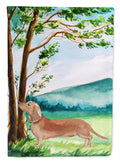 Under the Tree Red Dachshund Garden Flag Mailbox Decorative Yard Banner Outside Patio Artwork for Flower Beds, Garden Size, Multicolor