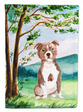 Under the Tree Red Staffie Garden Flag Mailbox Decorative Yard Banner Outside Patio Artwork for Flower Beds, Garden Size, Multicolor
