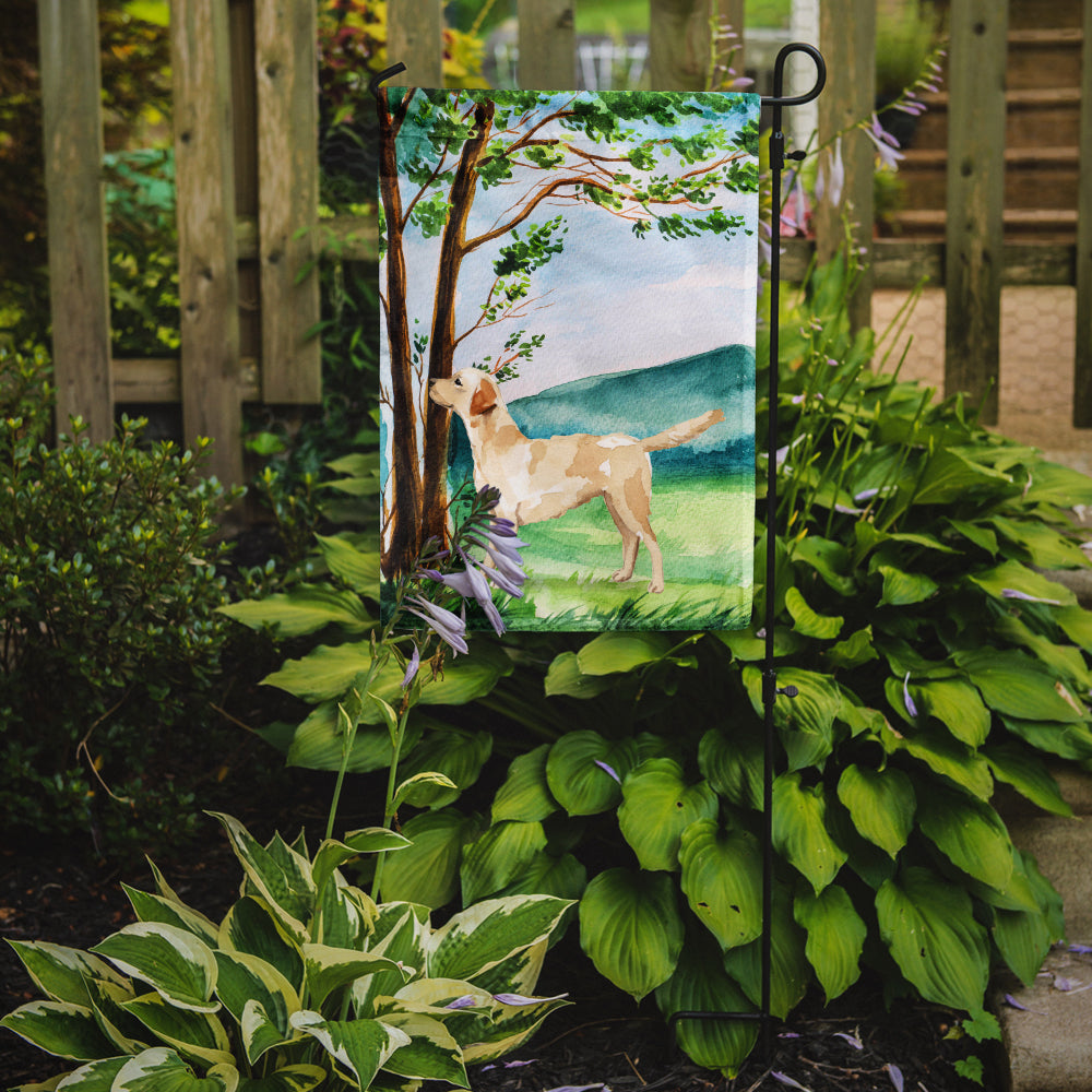 Under the Tree Yellow Labrador Garden Flag Mailbox Decorative Yard Banner Outside Patio Artwork for Flower Beds, Garden Size, Multicolor