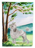 Under the Tree Silver Poodle Garden Flag Mailbox Decorative Yard Banner Outside Patio Artwork for Flower Beds, Garden Size, Multicolor