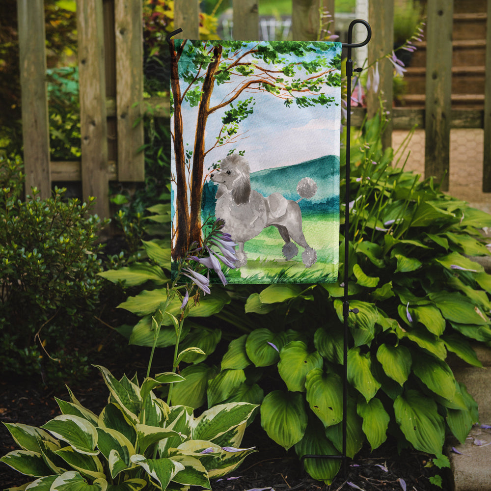 Under the Tree Silver Poodle Garden Flag Mailbox Decorative Yard Banner Outside Patio Artwork for Flower Beds, Garden Size, Multicolor