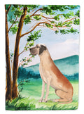 Under the Tree Great Dane Garden Flag Mailbox Decorative Yard Banner Outside Patio Artwork for Flower Beds, Garden Size, Multicolor
