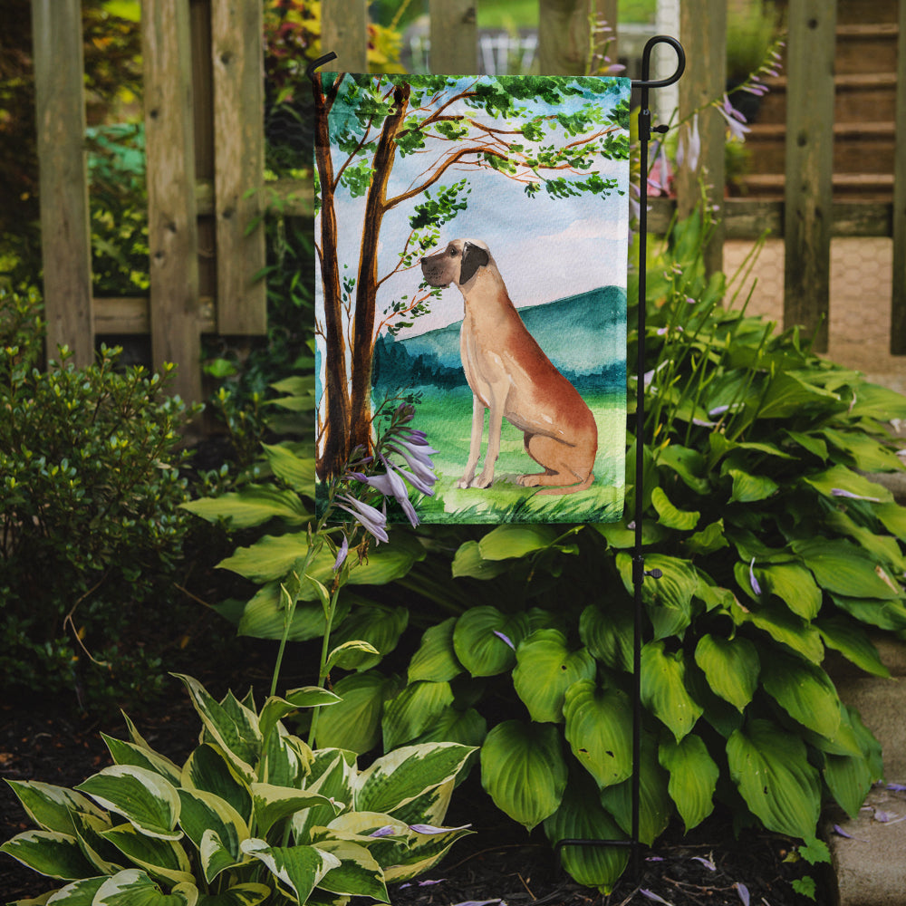 Under the Tree Great Dane Garden Flag Mailbox Decorative Yard Banner Outside Patio Artwork for Flower Beds, Garden Size, Multicolor