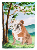 Under the Tree English Bulldog Garden Flag Mailbox Decorative Yard Banner Outside Patio Artwork for Flower Beds, Garden Size, Multicolor