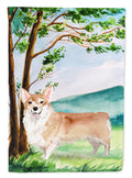 Under the Tree Corgi Garden Flag Mailbox Decorative Yard Banner Outside Patio Artwork for Flower Beds, Garden Size, Multicolor