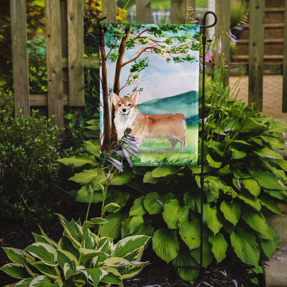 Under the Tree Corgi Garden Flag Mailbox Decorative Yard Banner Outside Patio Artwork for Flower Beds, Garden Size, Multicolor