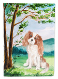 Under the Tree Blenheim Cavalier Spaniel Garden Flag Mailbox Decorative Yard Banner Outside Patio Artwork for Flower Beds, Garden Size, Multicolor