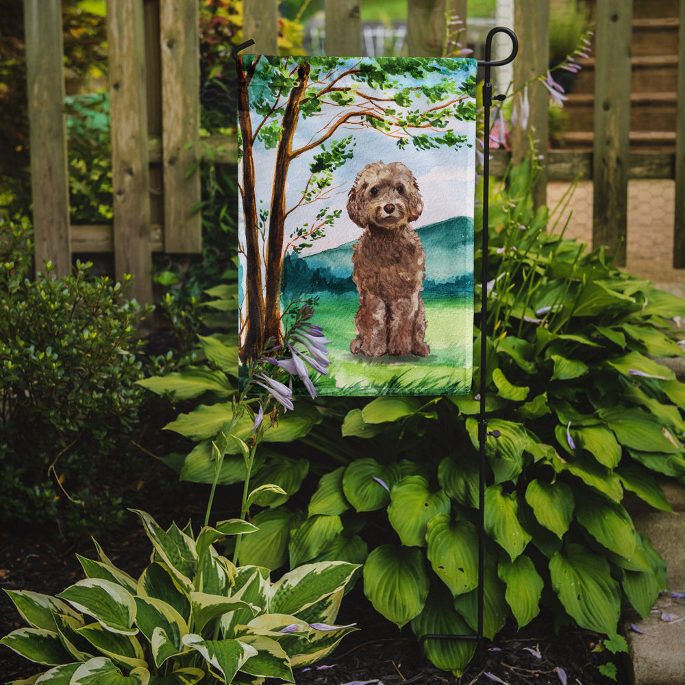 Under the Tree Labradoodle Garden Flag Mailbox Decorative Yard Banner Outside Patio Artwork for Flower Beds, Garden Size, Multicolor