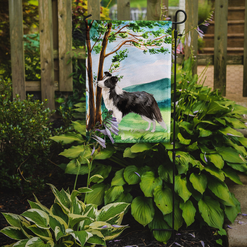 Under the Tree Border Collie Garden Flag Mailbox Decorative Yard Banner Outside Patio Artwork for Flower Beds, Garden Size, Multicolor